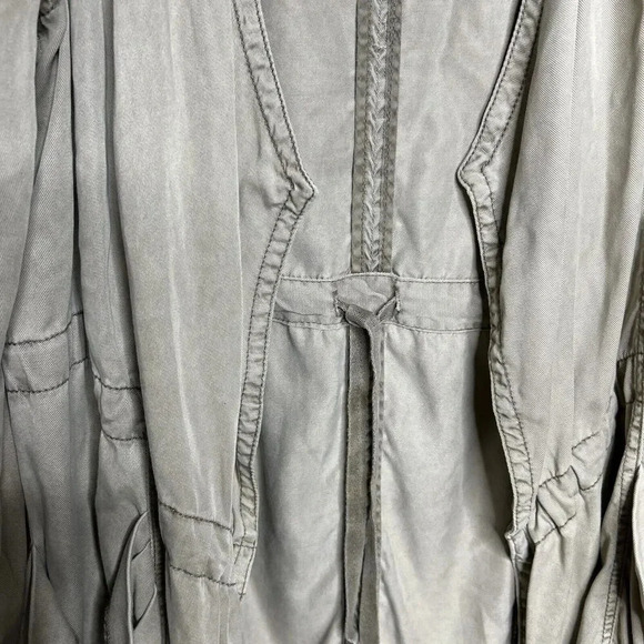 Hei Hei Womens Utility Jacket Open Front Mid Length Waist Drawstring Boho Size M - Picture 3 of 9